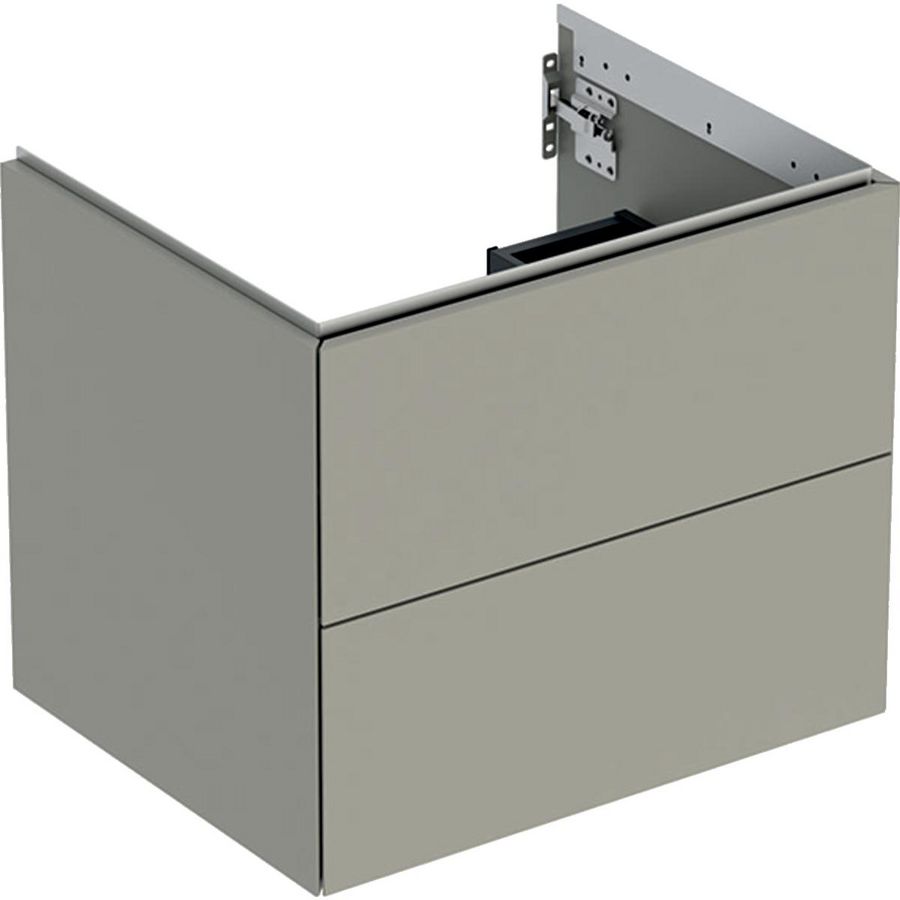 Wastafelonderkast 2x la 60cm greige mat ONE