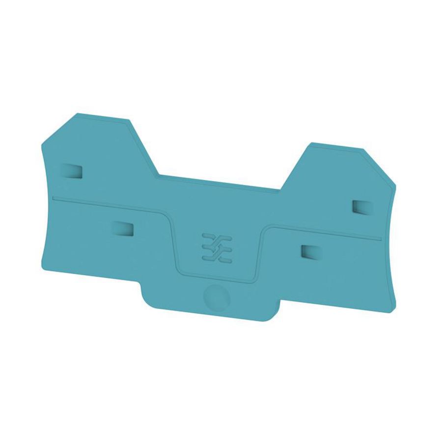 Afsluit- eindplaat blauw h:77.6mm b:2.1mm V-0 Wemi VVE=20