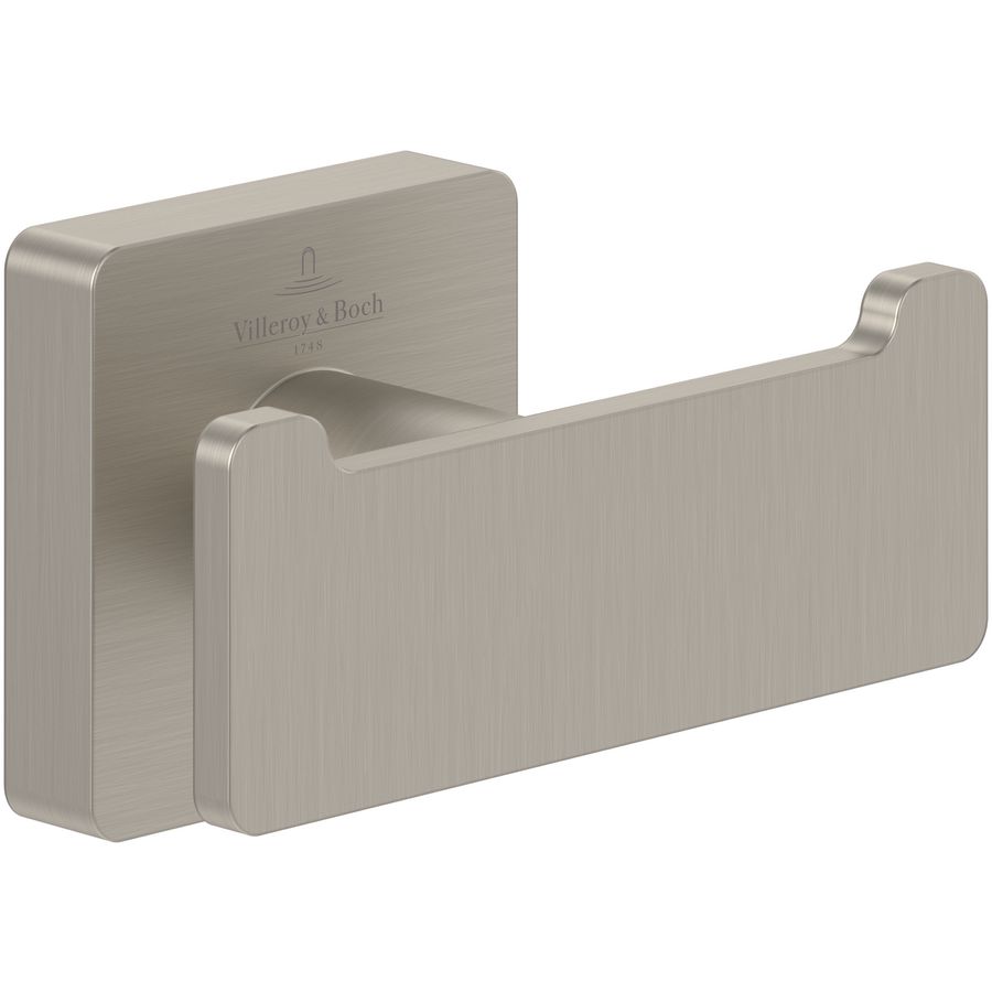Dubbele handdoekhaak  Elements Striking Brushed Nickel Matt