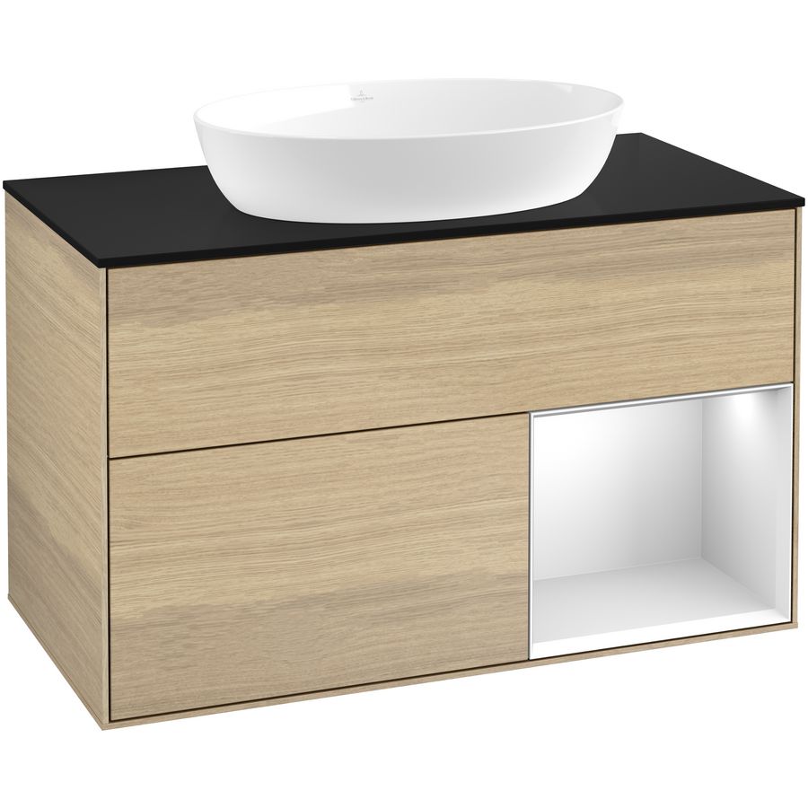 Wastafelonderkast Finion 1000x603x501mm Oak Veneer GA22MTPC