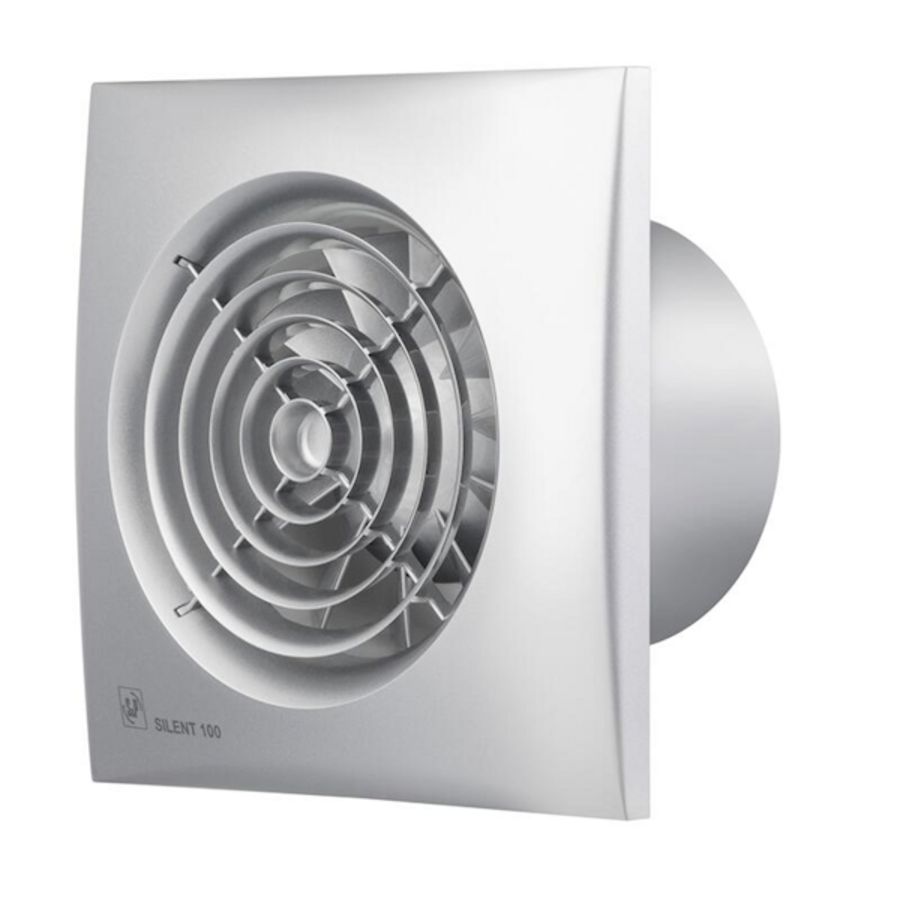 Badkamerventilator SILENT-300 CZ zilver 150mm zonder timer