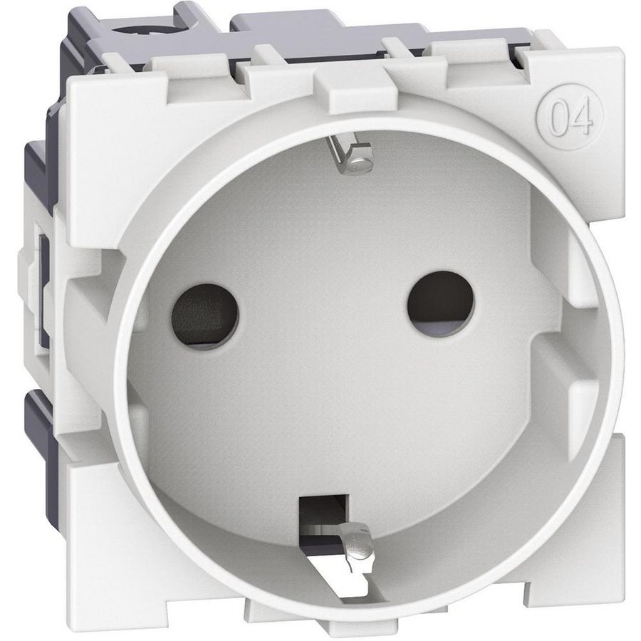 Sierplaat contactdoos schuko wit 2 modulen LivingNow