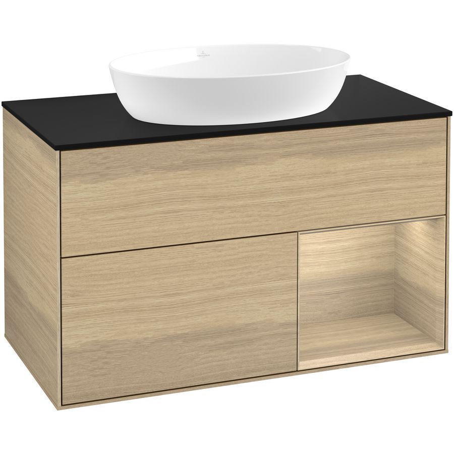 Wastafelonderkast Finion 1000x603x501mm Oak Veneer GA22PCPC