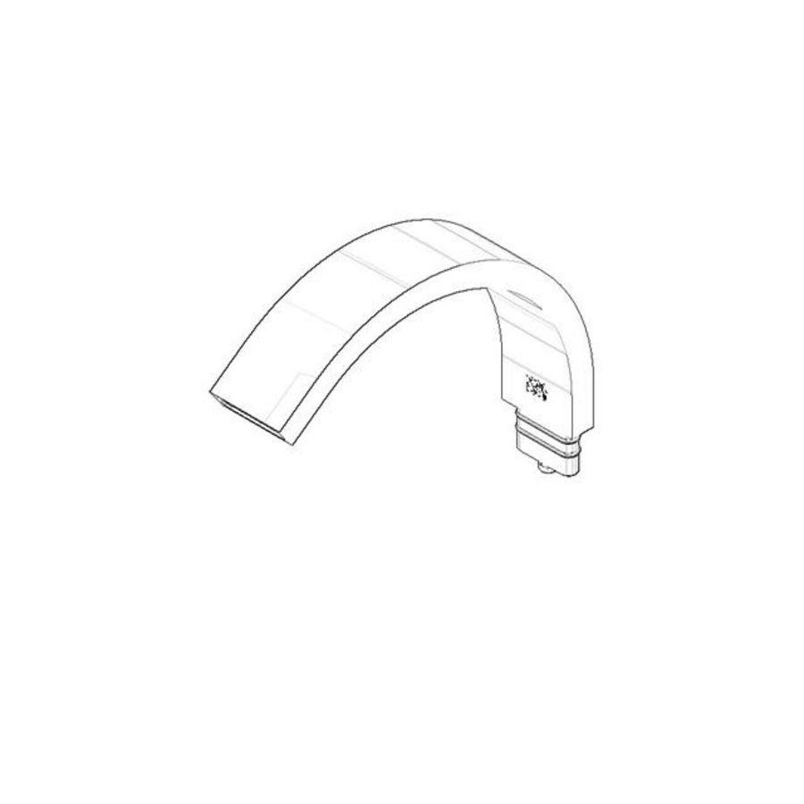 Uitloop 155x128x35mm chr