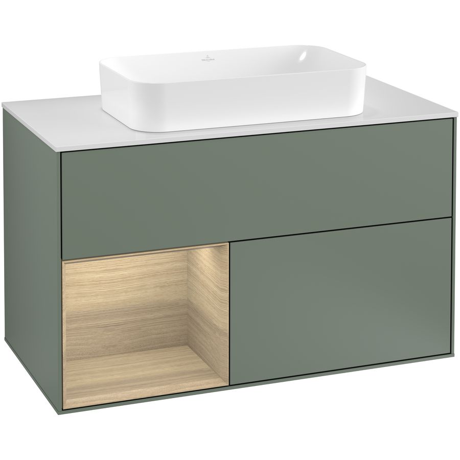 Wastafelonderkast Finion 1000x603x501mm Olive Matt Lacquer G241PCGM