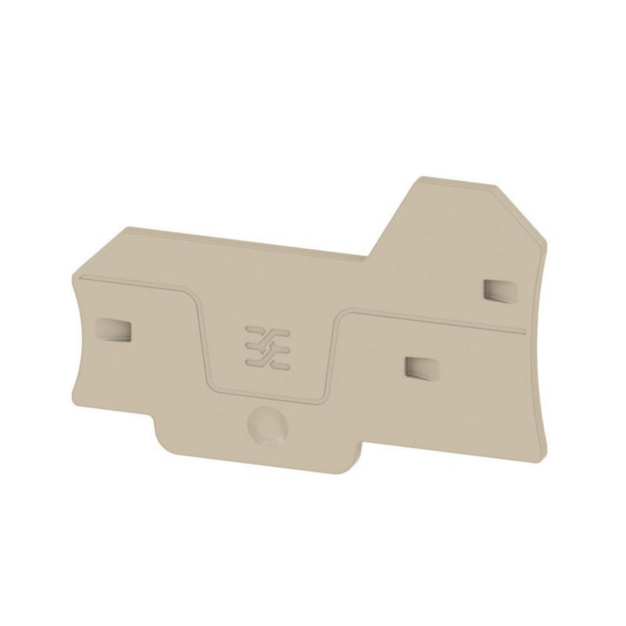 Afsluit- eindplaat d.beige h:69.6mm b:2.1mm V-0 VVE=20
