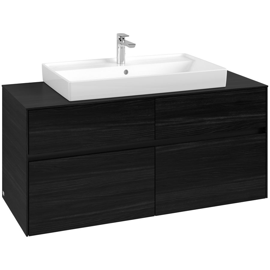 Wastafelonderkast Collaro 1200x548x500mm Black Oak C08700AB