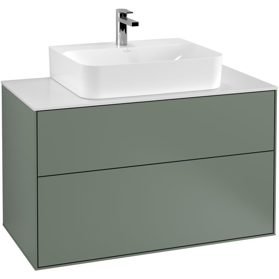 Wastafelonderkast Finion 1000x603x501mm Olive Matt Lacquer F10100GM