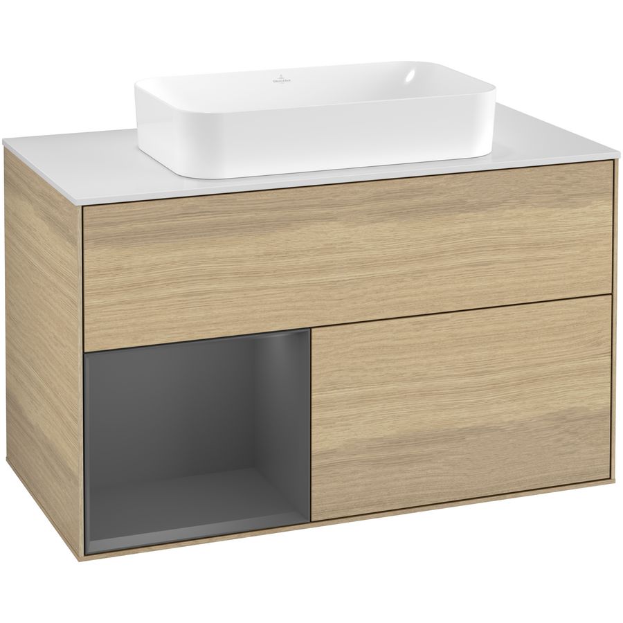 Wastafelonderkast Finion 1000x603x501mm Oak Veneer G241GKPC