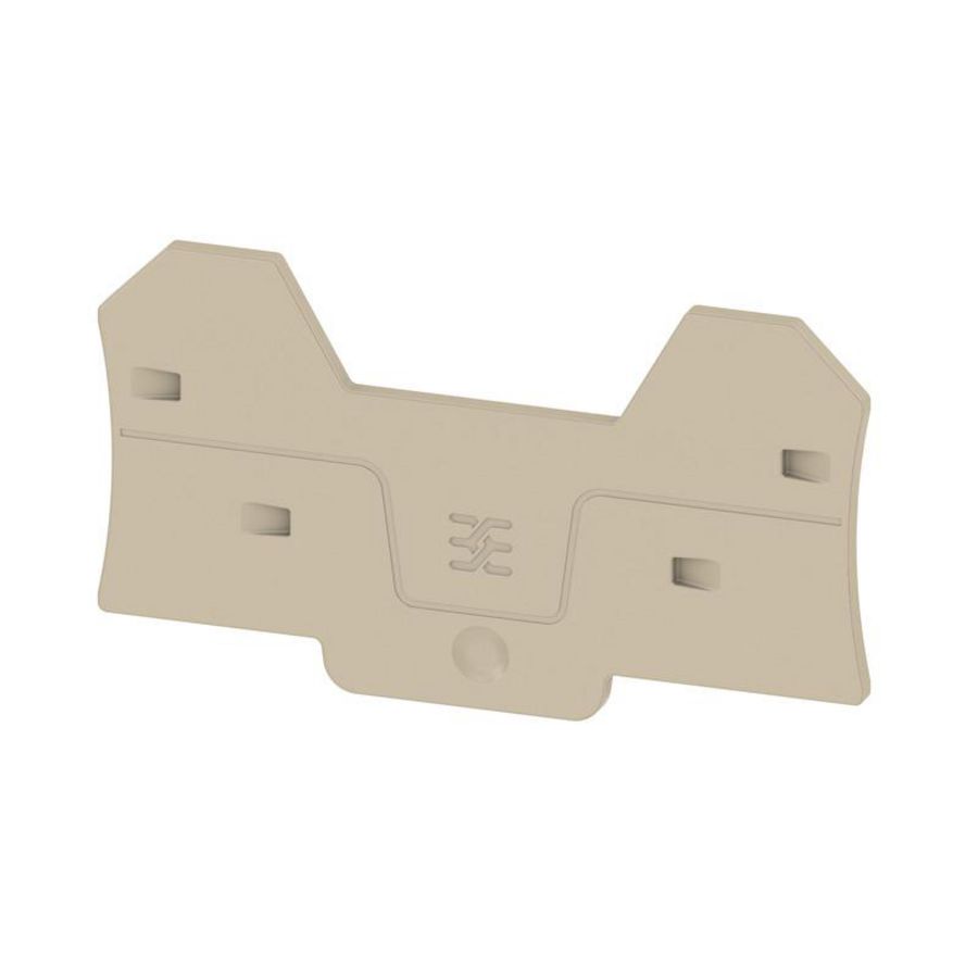 Afsluit- eindplaat d.beige h:81.3mm b:2.1mm V-0 VVE=20