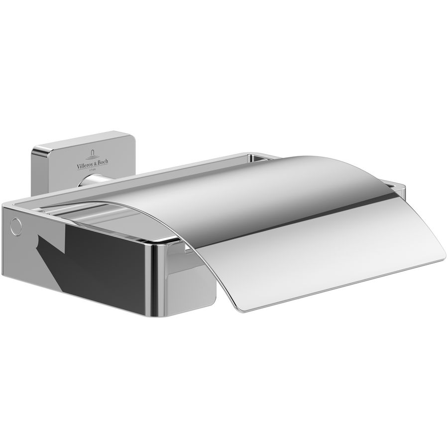 Toiletrolhouder met deksel Elements - Striking Chrome