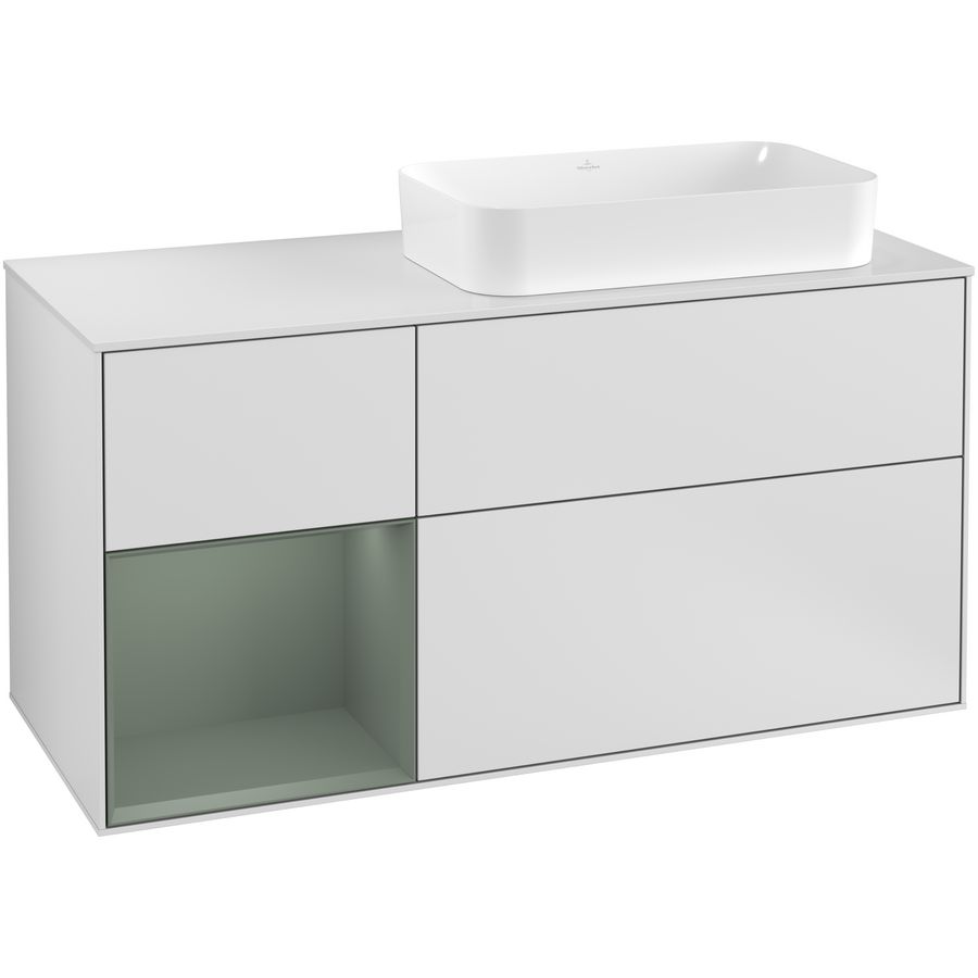 Wastafelonderkast Finion 1200x603x501mm White Matt Lacquer G271GMMT