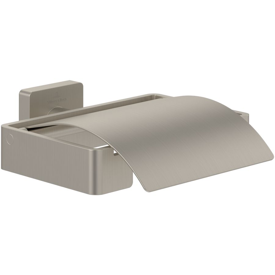 Toiletrolhouder deksel Elements Striking Brushed Nickel Matt