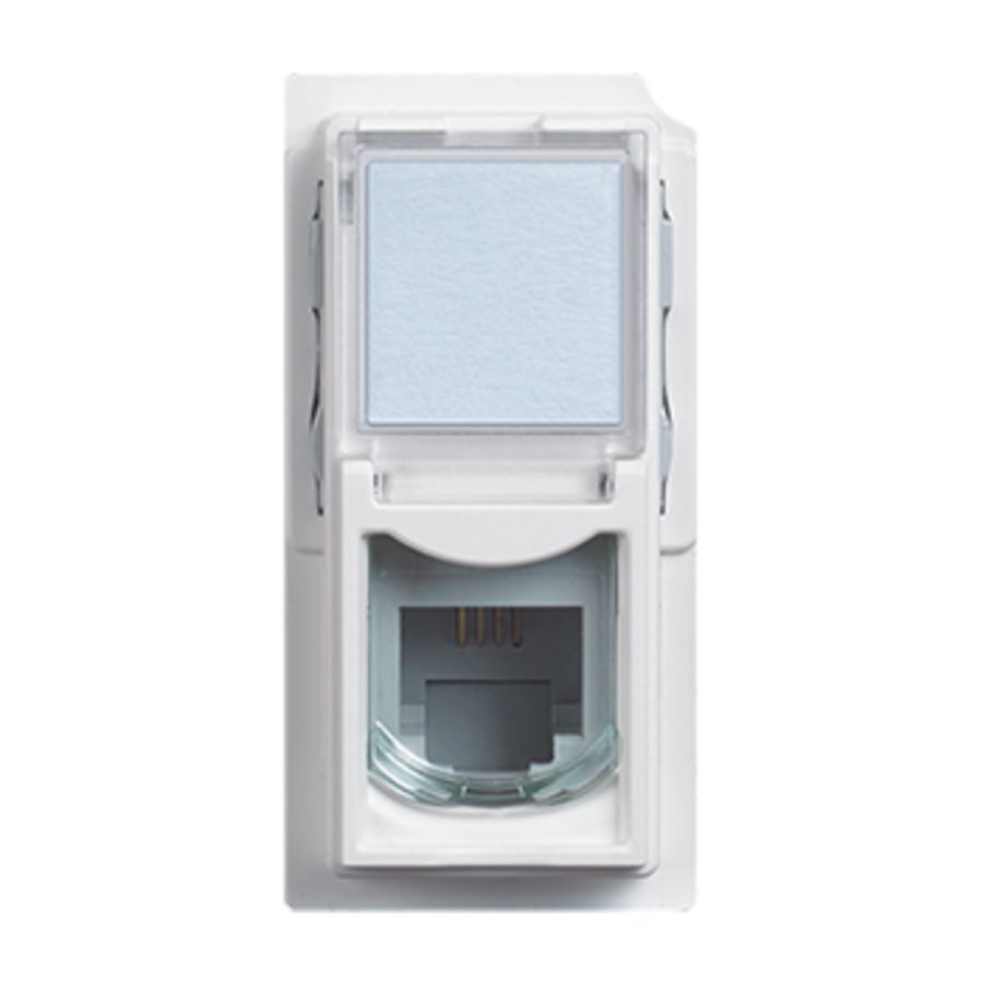 Telefooncontactdoos RJ11 wit 1 module LivingNow