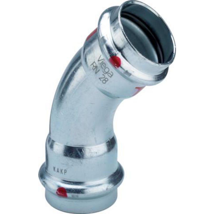 Bochtkoppeling persaansluiting 45° PRESTABO 18x18mm 1126