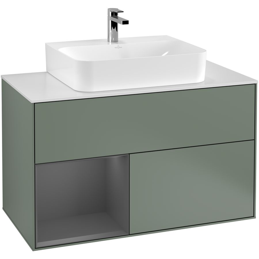 Wastafelonderkast Finion 1000x603x501mm Olive Matt Lacquer F111GKGM