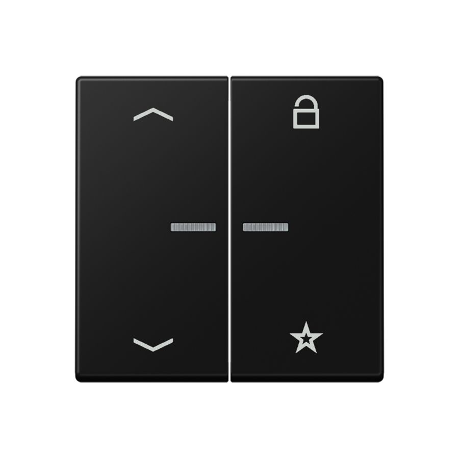 Tastafdekking pijlen A500 slagv.matzwart eNet