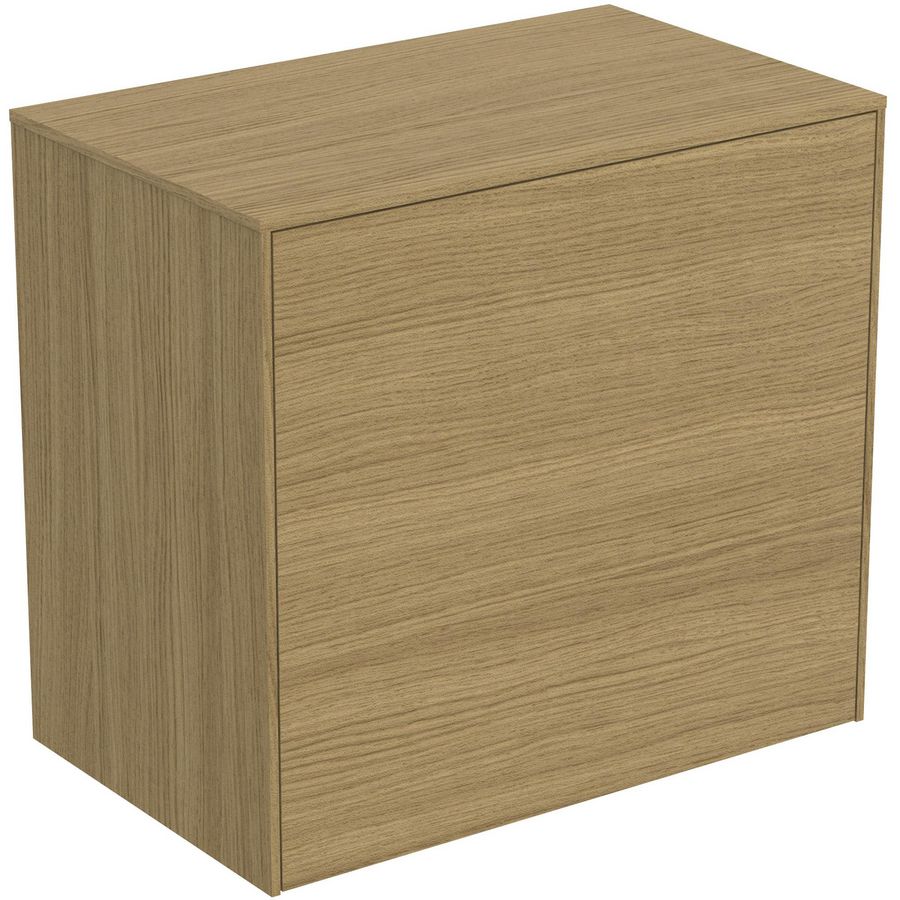 Conca wastafelmeubel 60x37x55cm 1 lade afdekblad zonder uitsnijding light oak
