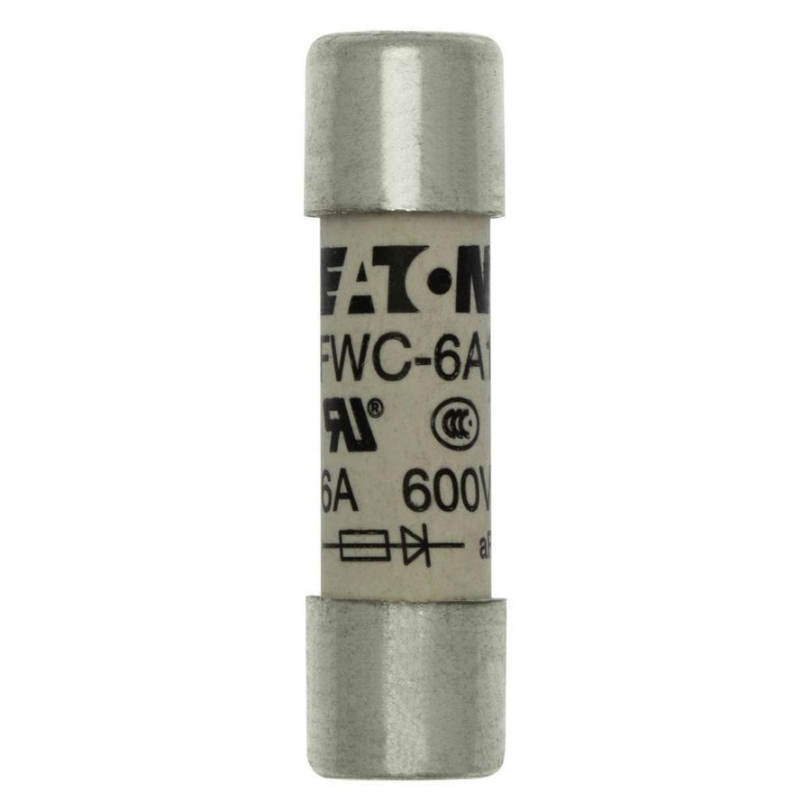Zekering hoge snelheid 6A AC 600V 200kA 10x38mm aR UL VVE=10