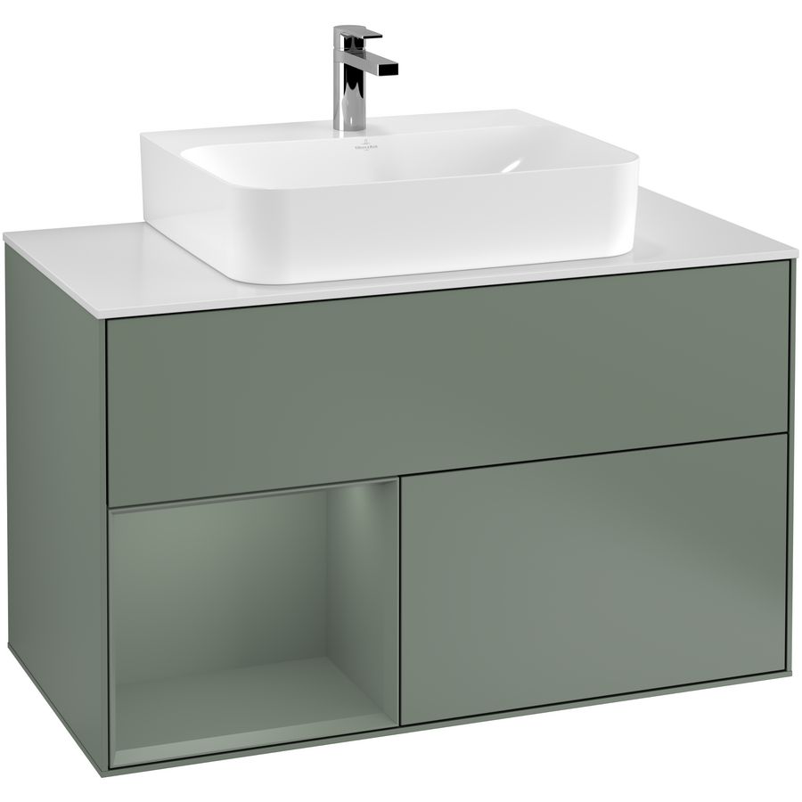 Wastafelonderkast Finion 1000x603x501mm Olive Matt Lacquer F111GMGM