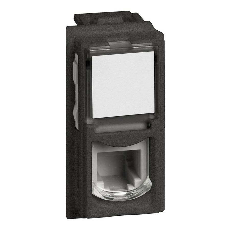 Telefooncontactdoos RJ11 zwart 1 module LivingNow