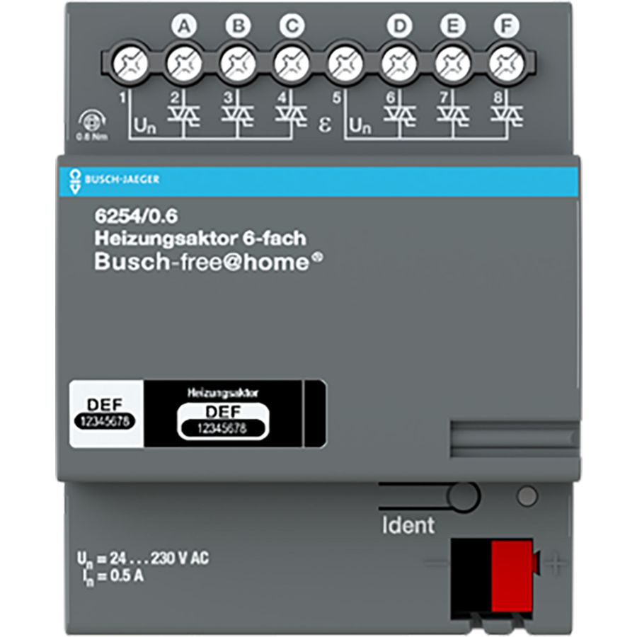Free@Home verwarmingsaktor 230V 6-v DIN-rail