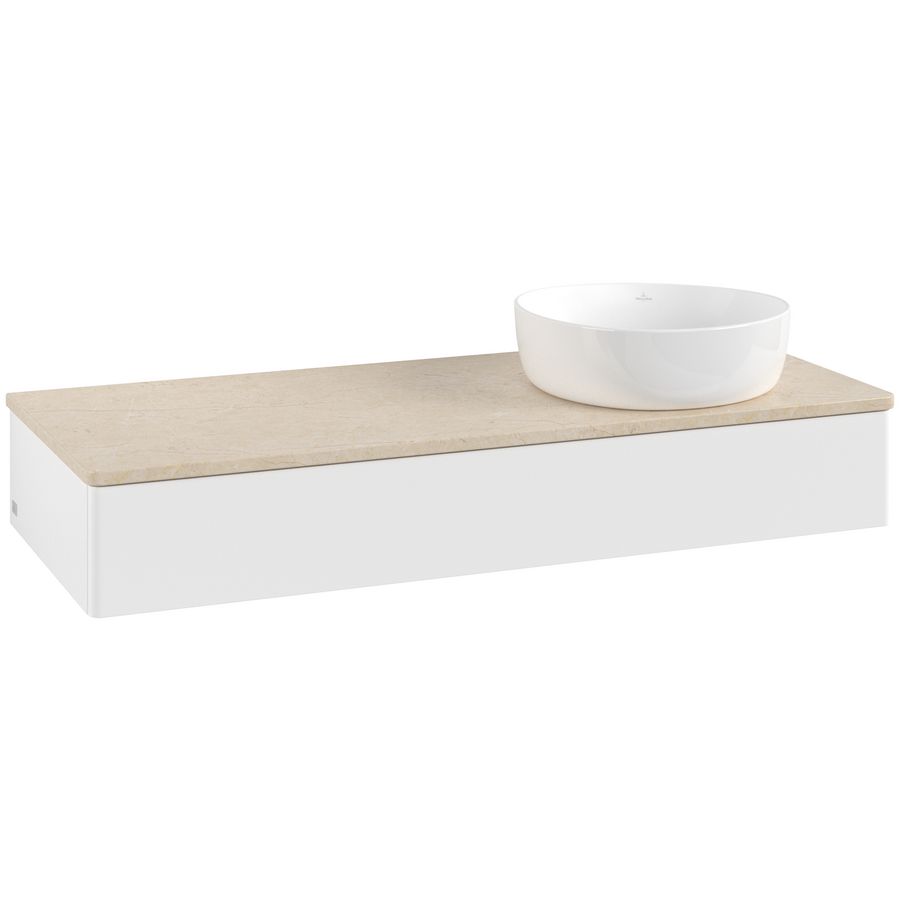 Wastafelonderkast Antao 1200x190x500mm White Matt Lacquer L12013MT