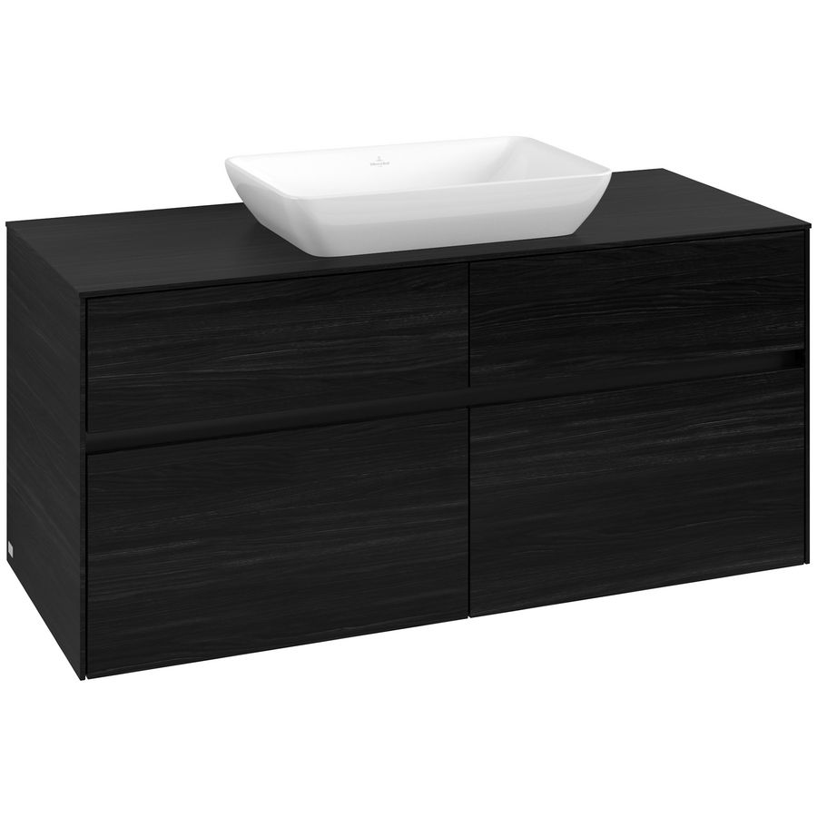 Wastafelonderkast Collaro 1200x548x500mm Black Oak C112B0AB