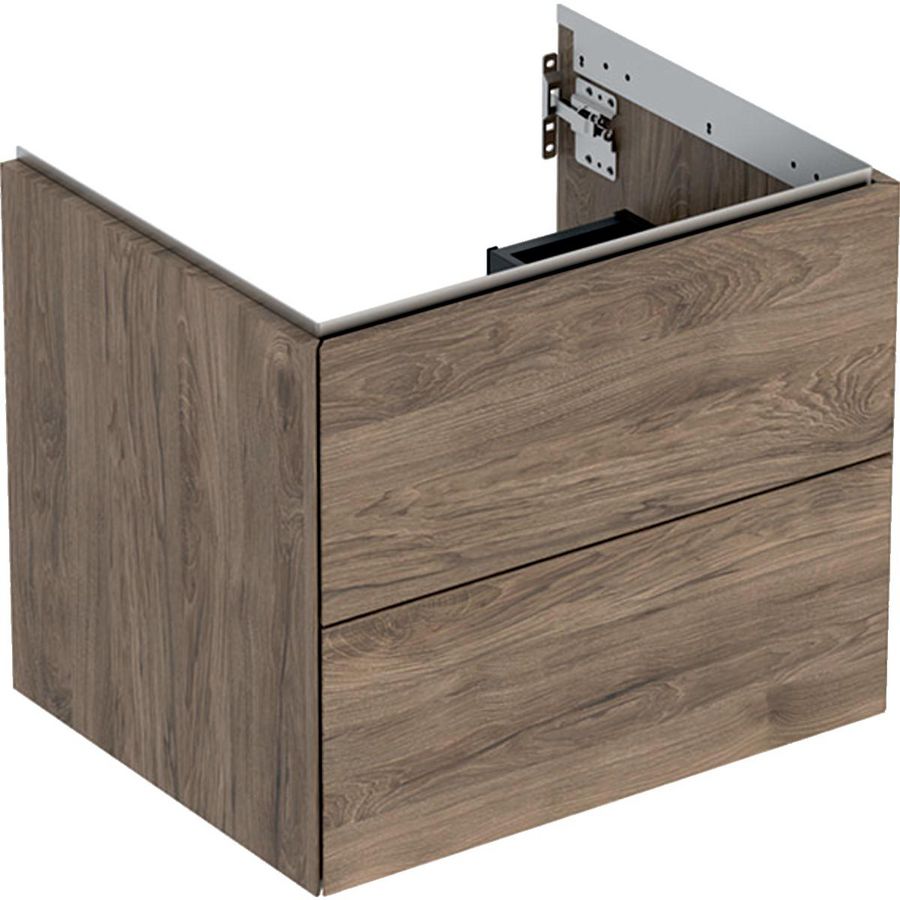 Wastafelonderkast 2x la 60cm noten hickory ONE