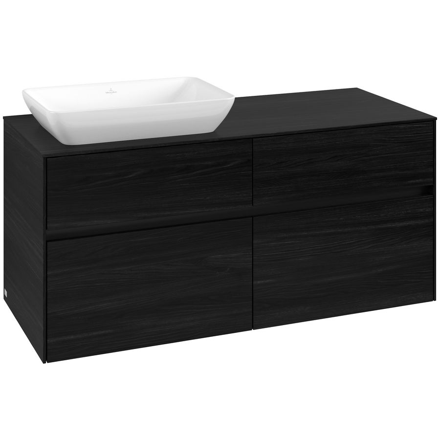 Wastafelonderkast Collaro 1200x548x500mm Black Oak C113B0AB