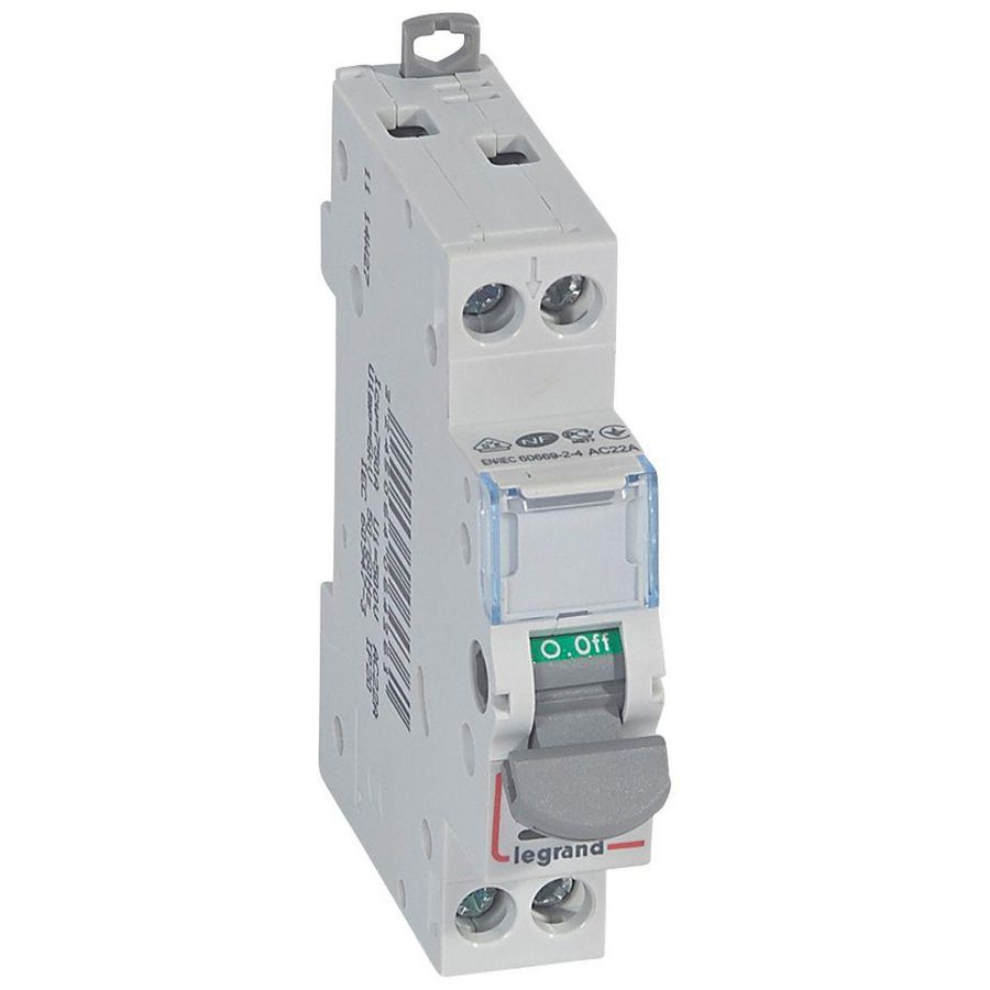 Lastschakelaar DX3 2-polig 20A met lamp VVE=10
