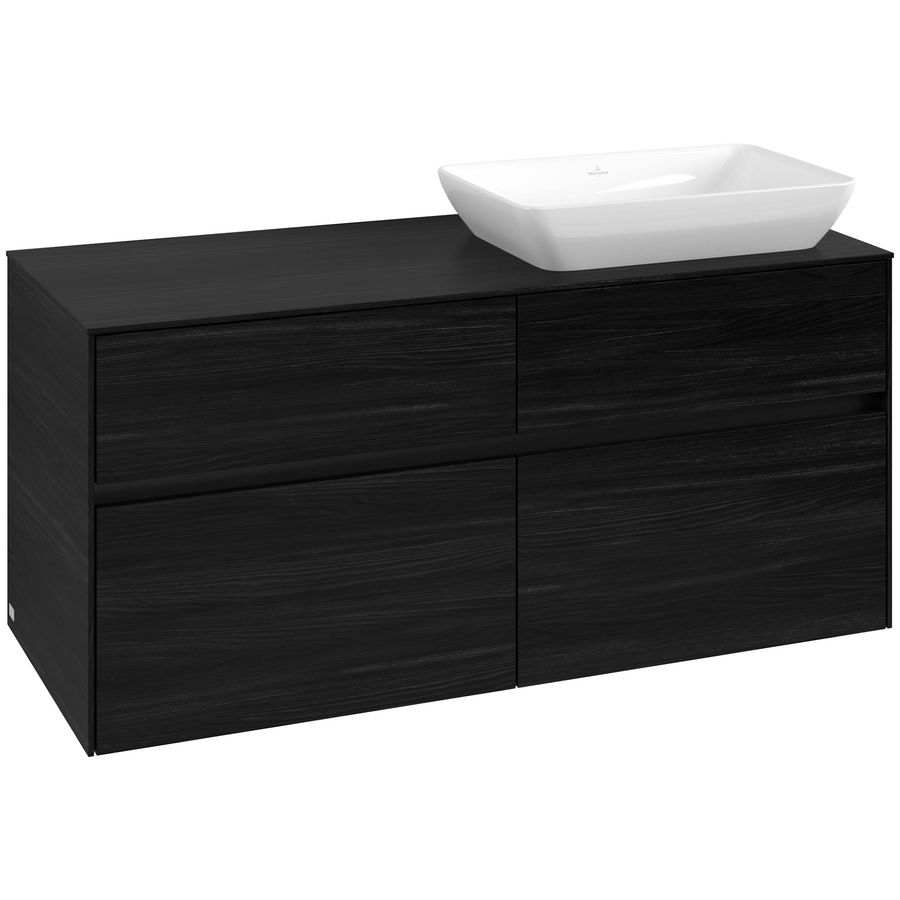 Wastafelonderkast Collaro 1200x548x500mm Black Oak C11400AB