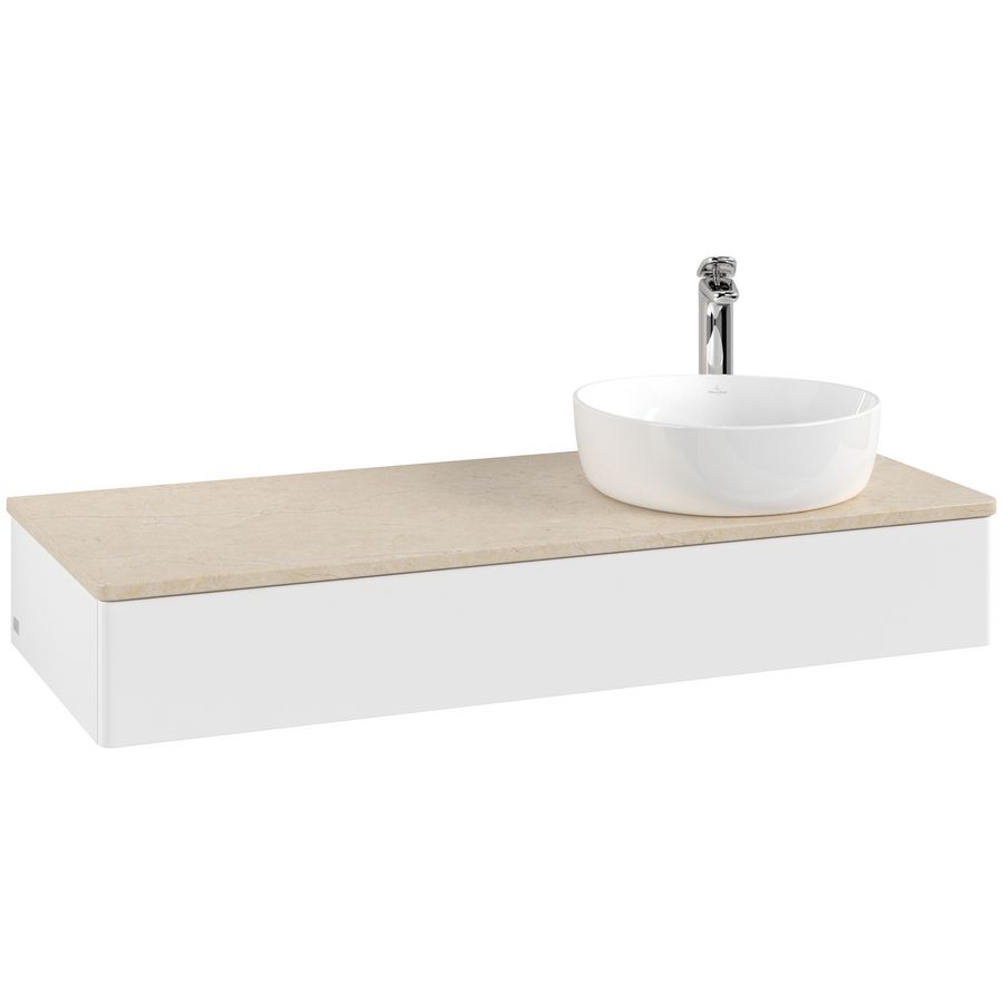 Wastafelonderkast Antao 1200x190x500mm White Matt Lacquer L12053MT