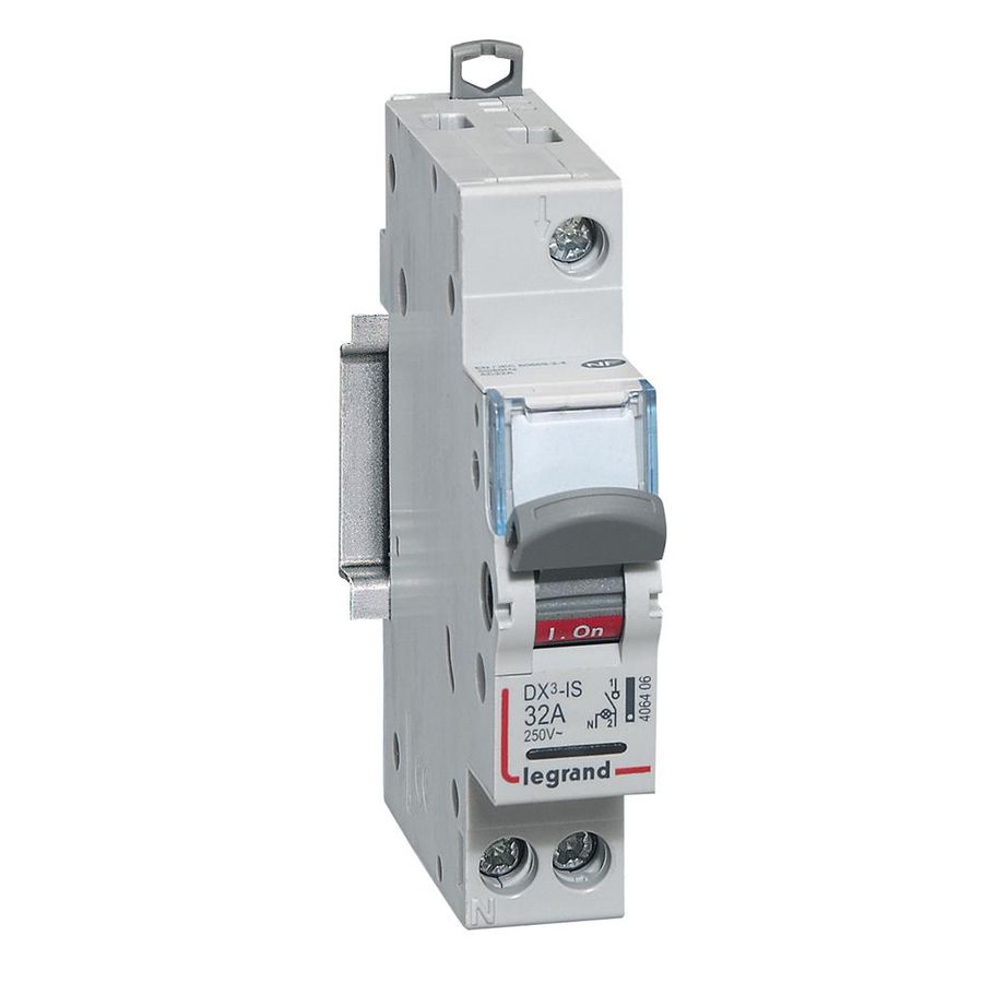 Lastschakelaar DX3 1P 32A met lamp VVE=10
