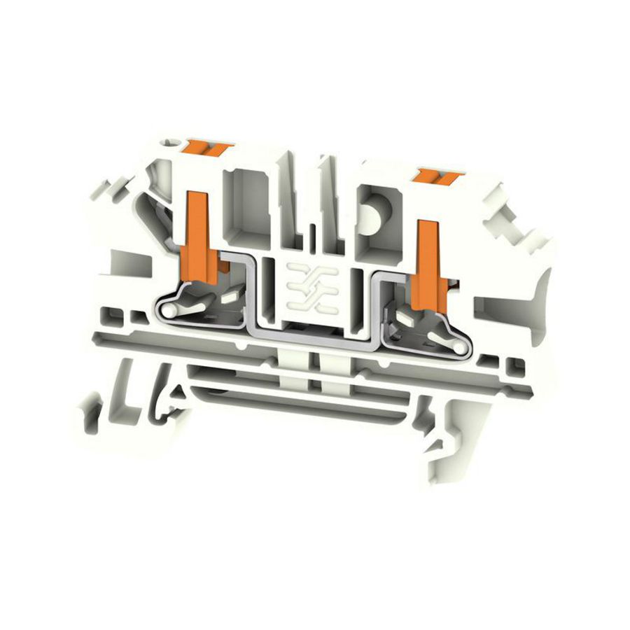 Doorvoerklem PUSH IN wit 4mm² 32A 1000V 2871940000 VVE=50