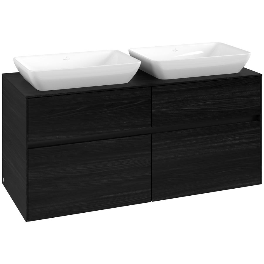 Wastafelonderkast Collaro 1200x548x500mm Black Oak C11500AB
