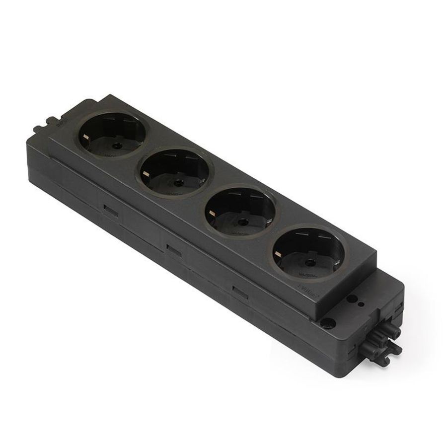 Contactblok 4x 230V RA type 910 GST o.g. in/uit zwart