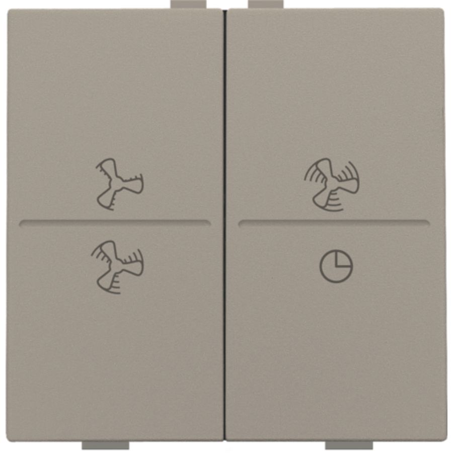 2-voudige toets ventilatoropdruk 0 - 3 RF schakelaar bronze