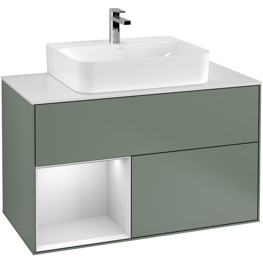 Wastafelonderkast Finion 1000x603x501mm Olive Matt Lacquer F111MTGM