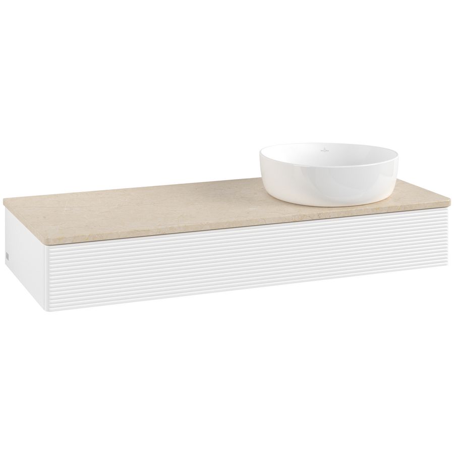 Wastafelonderkast Antao 1200x190x500mm White Matt Lacquer L12113MT