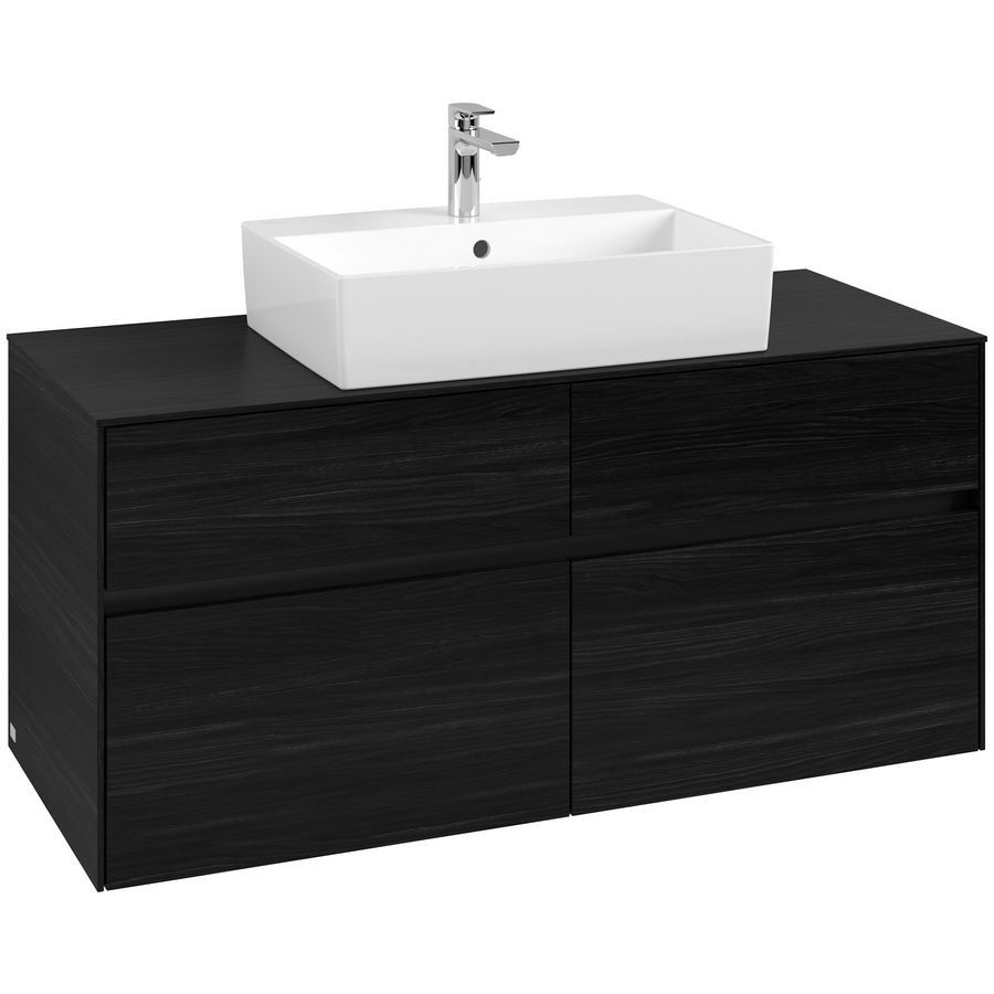 Wastafelonderkast Collaro 1200x548x500mm Black Oak C128B0AB