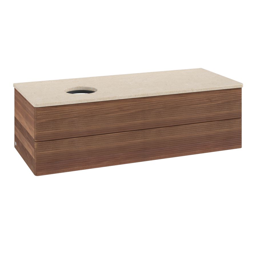 Wastafelonderkast Antao 1200x360x500mm Warm Walnut K22113HM