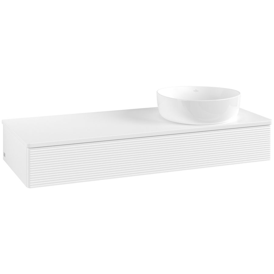 Wastafelonderkast Antao 1200x190x500mm White Matt Lacquer L12150MT