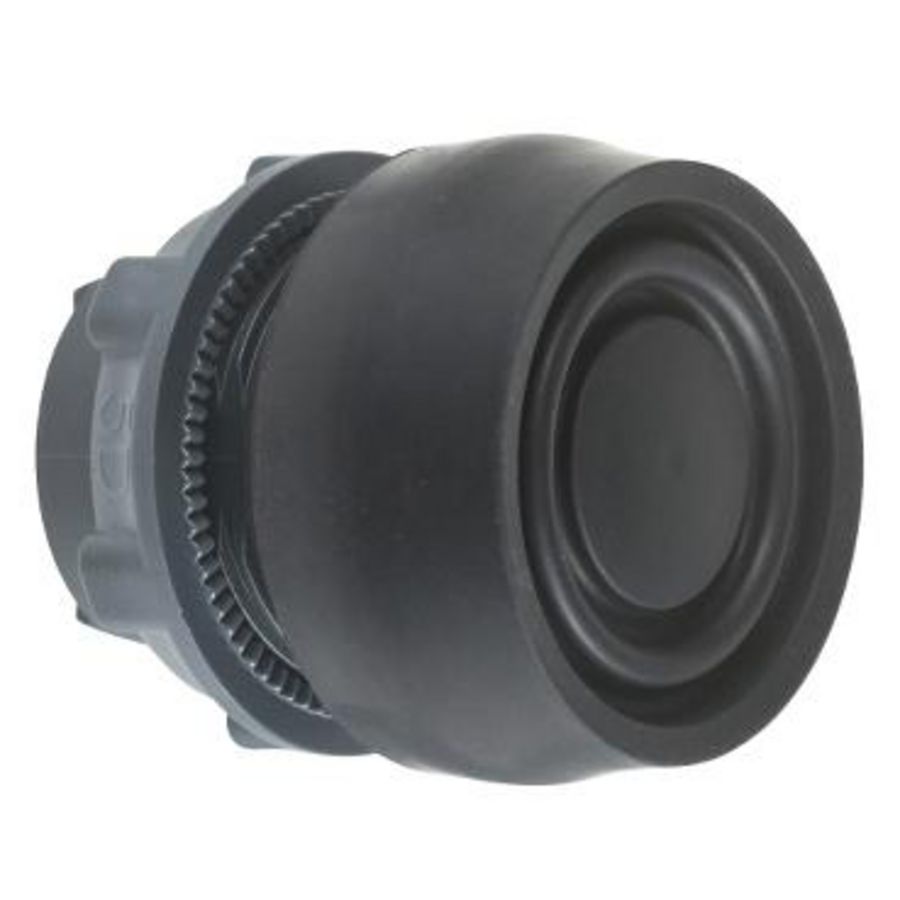 Kop drukknop Verzonken Terugvering 22mm Zwart Harmony XB5