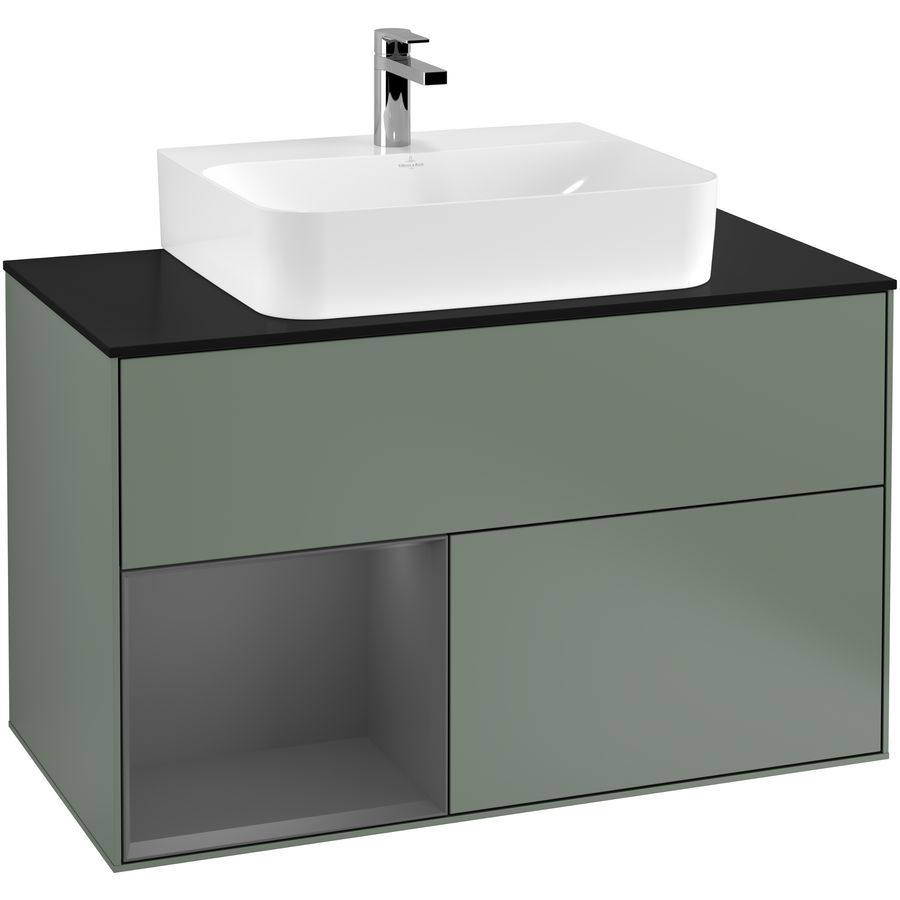 Wastafelonderkast Finion 1000x603x501mm Olive Matt Lacquer F112GKGM