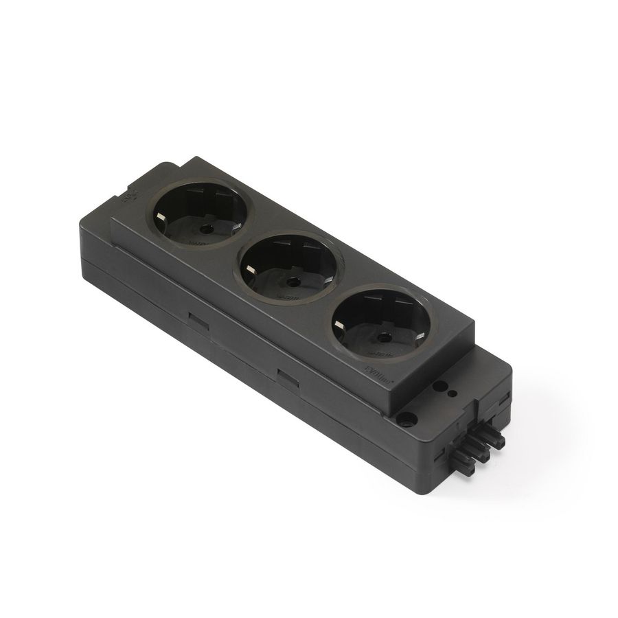 Contactblok 3x 230V RA type 910 WINSTA in/uit zwart