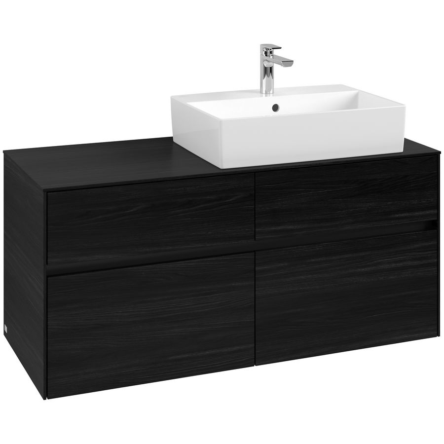 Wastafelonderkast Collaro 1200x548x500mm Black Oak C130B0AB