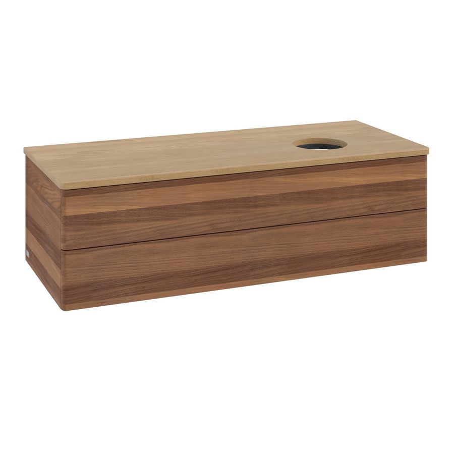 Wastafelonderkast Antao 1200x360x500mm Warm Walnut K23011HM
