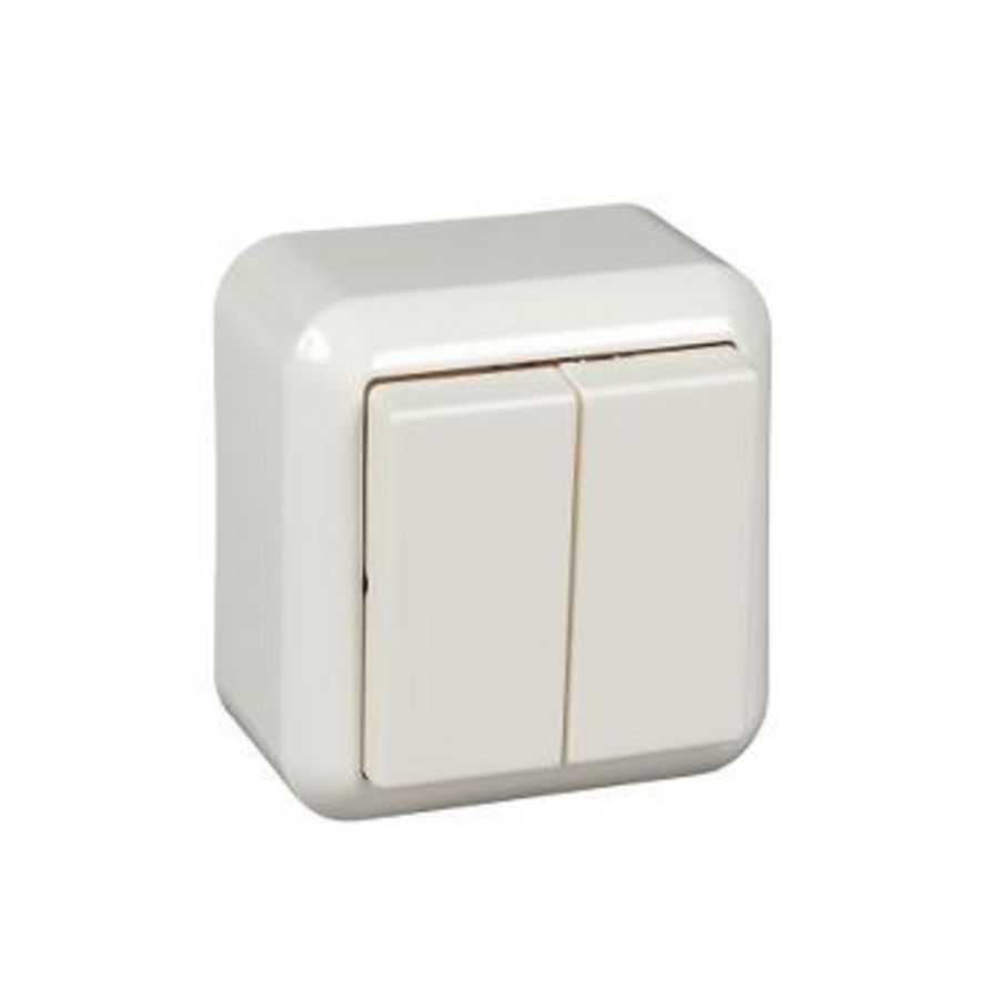 Serieschakelaar Opbouw IP20 Polarwit Contura