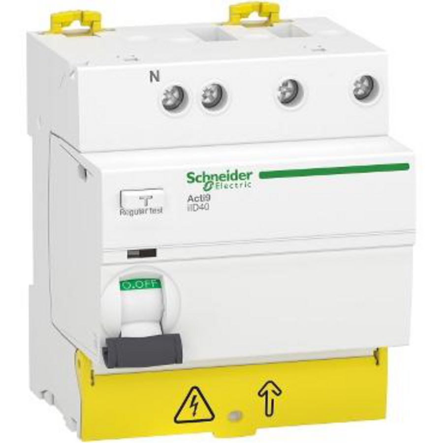 Aardlekschakelaar 3-polig + Nul 40A 30mA Type A Acti9 iID40
